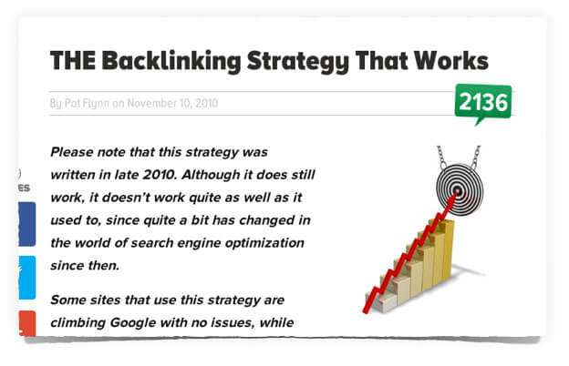 Backlinking Strategy that Works Disclaimer reads: Please note that this strategy was written in late 2010. Although it still does work, id doesn't work quite as well as it used to, since quite a bit has changed in the world of search engine optimization since then.