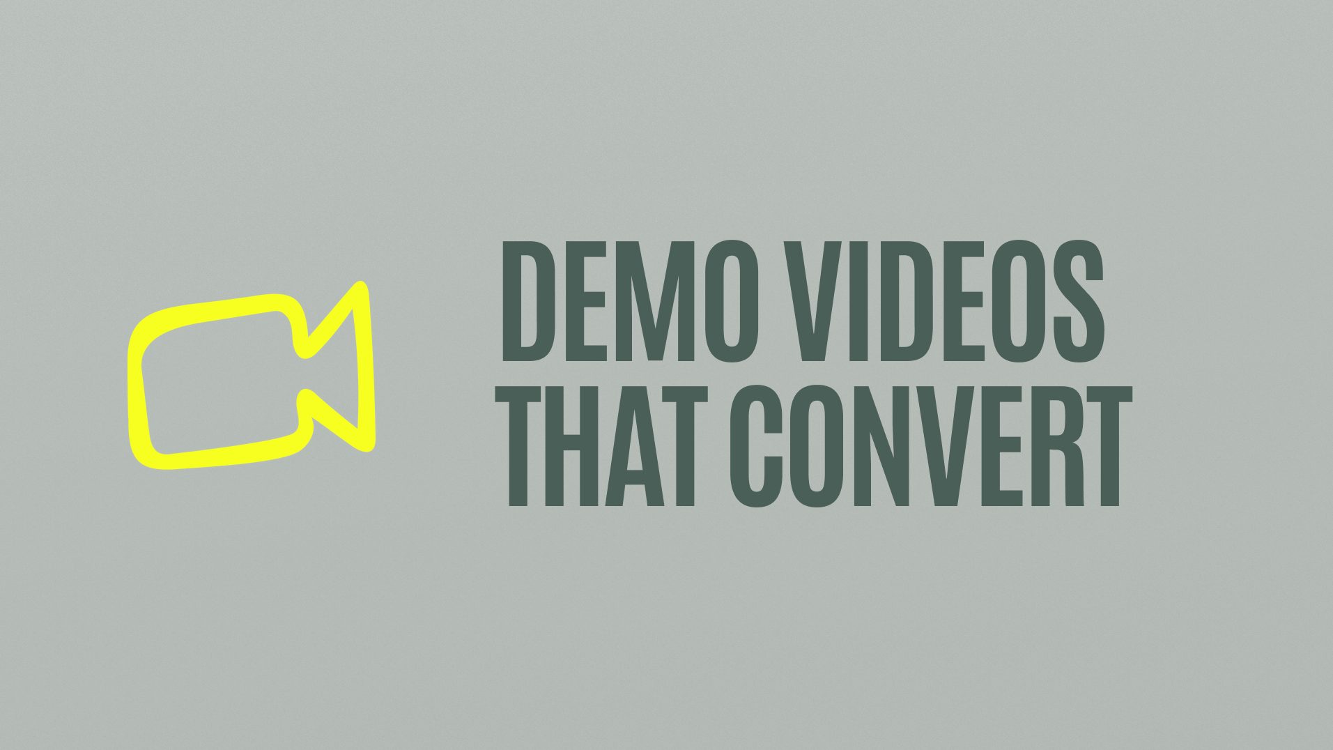 Demo Videos That Convert logo with a video camera outline