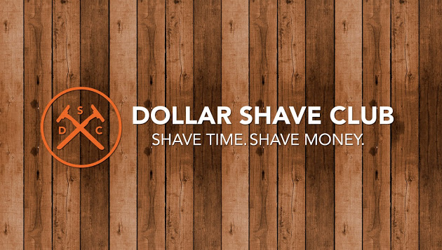 Dollar Shave Club's homepage: "Shave time. Shave money."
