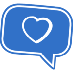 Social media love icon