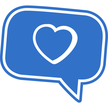 Social media love icon