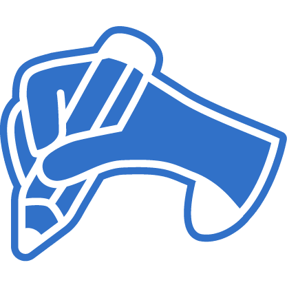 Hand writing with pencil icon